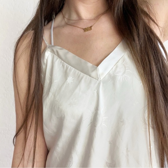 Vintage Morgan Taylor Intimates Stars Moon Sun Nightgown Slip Dress - Picture 3 of 12